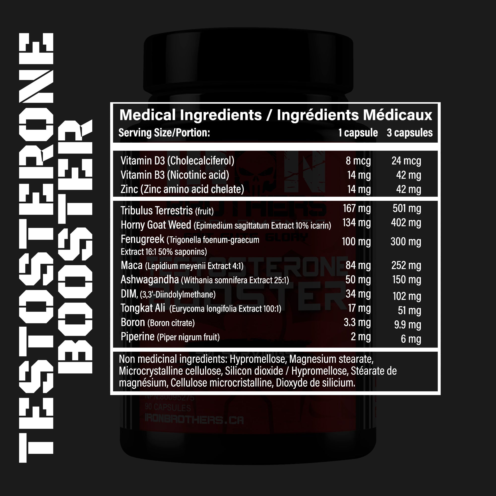 Testosterone Booster Iron Brothers Supplements | Canada