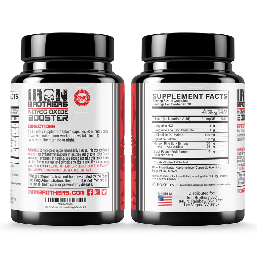 Nitric Oxide Booster Iron Brothers Supplements | Canada